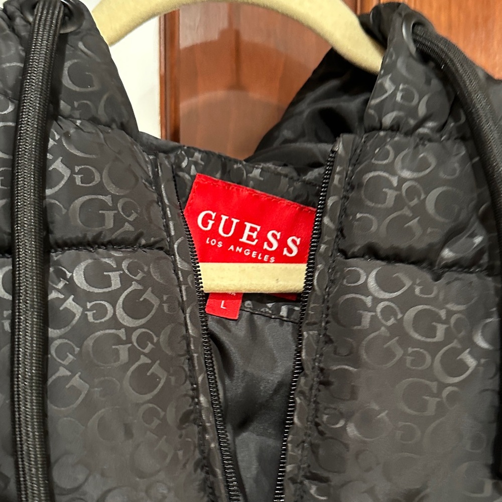 Guess Charcoal Patterned Puffer Jacket - image 2